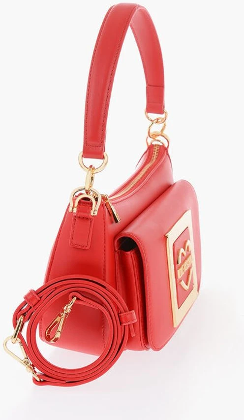 Сумка Moschino LOVE из искусственной кожи со съемным плечевым ремнем и металлическ
