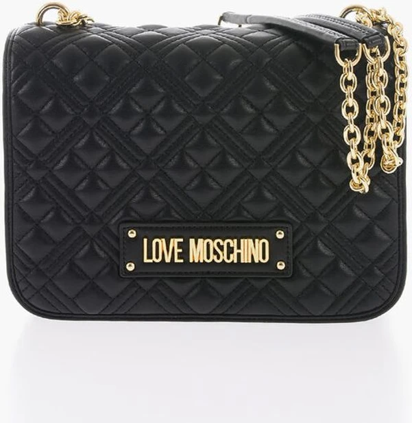 Сумка Moschino LOVE с прострочкой из искусственной кожи с цепочкой через плечо