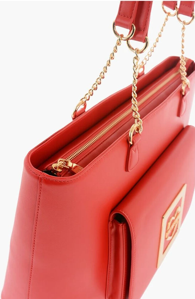 Сумка-тоут Moschino LOVE из искусственной кожи с золотистой фурнитурой