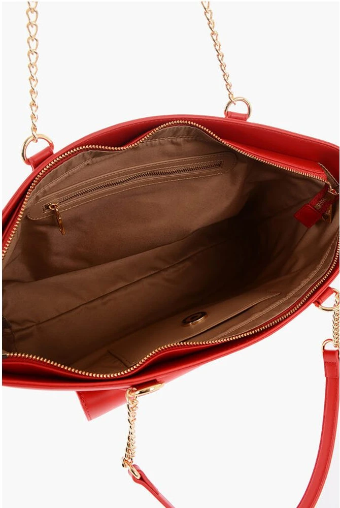 Сумка-тоут Moschino LOVE из искусственной кожи с золотистой фурнитурой