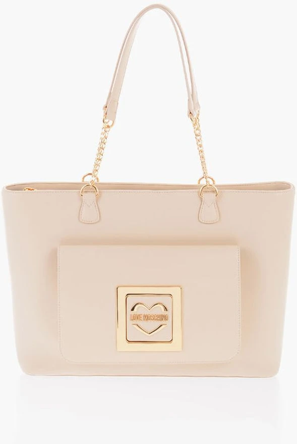 Сумка-тоут Moschino LOVE из искусственной кожи с золотистыми деталями