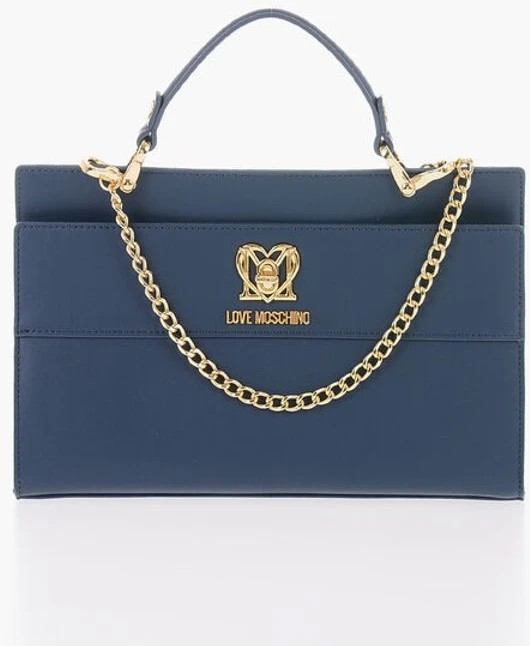 Сумка Moschino LOVE однотонная с ручкой из искусственного меха