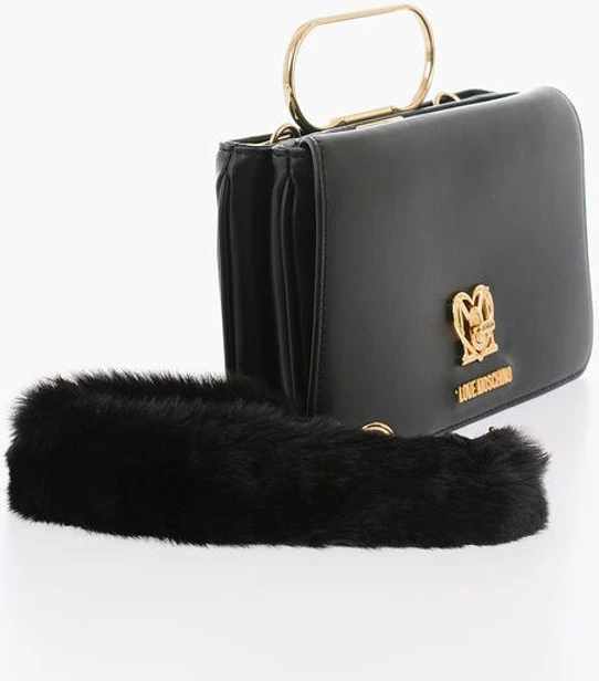 Сумка Moschino LOVE Сумка однотонная со съемной ручкой из искусственного меха