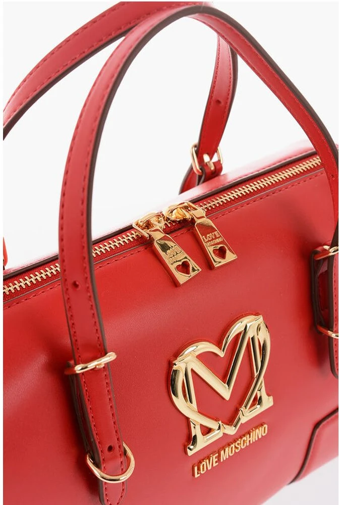 Сумка Moschino LOVE из искусственной кожи с металлическим золотым логотипом