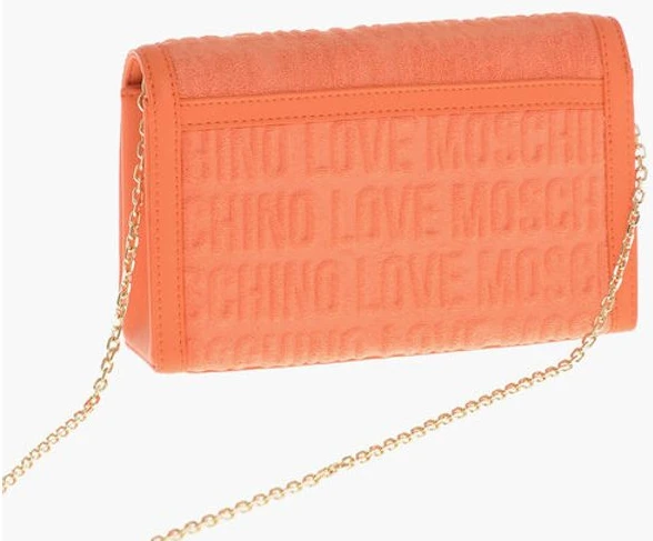 Сумка через плечо Moschino LOVE из махрового хлопка с тисненым логотипом