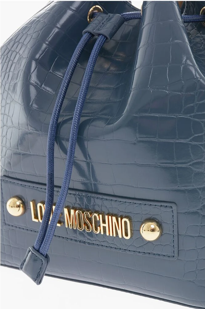 Сумка через плечо Moschino LOVE из искусственной кожи с тиснением под крокодила