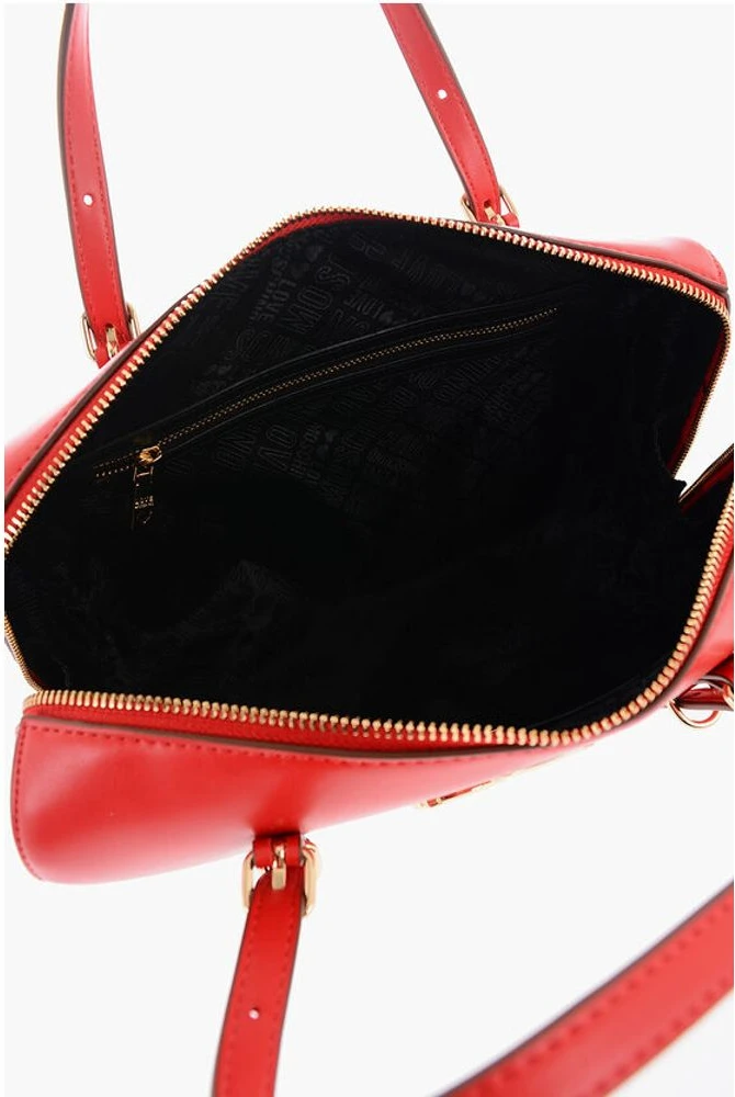 Сумка Moschino LOVE из искусственной кожи с металлическим золотым логотипом