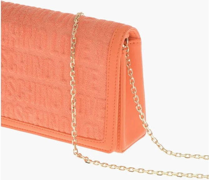 Сумка через плечо Moschino LOVE из махрового хлопка с тисненым логотипом