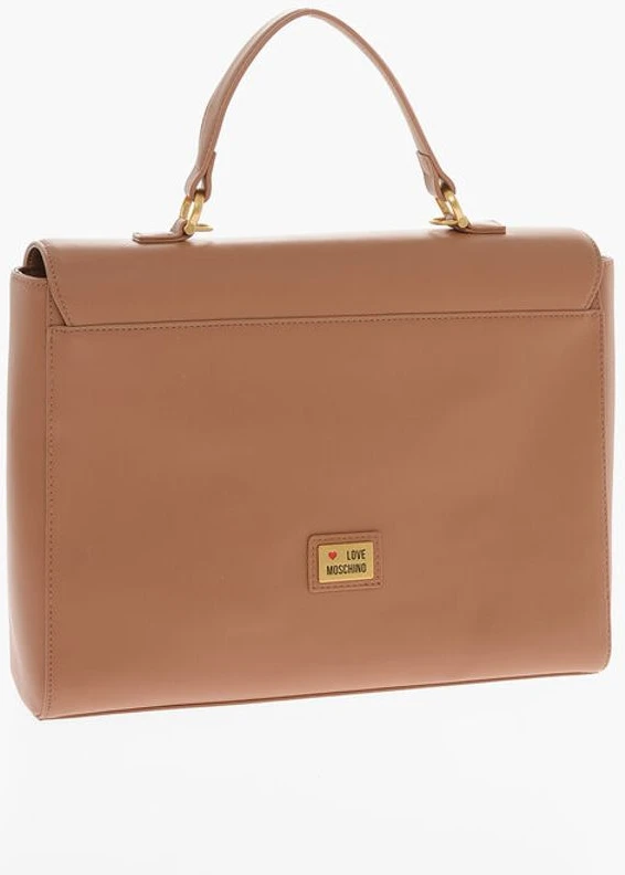 Сумка Moschino LOVE Сумка из искусственной кожи с ручкой, карманами и зажимом спереди