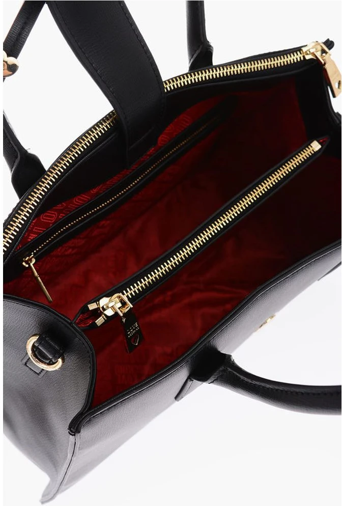 Сумка-шоппер Moschino LOVE из искусственной кожи с подвеской в виде золотого сердца