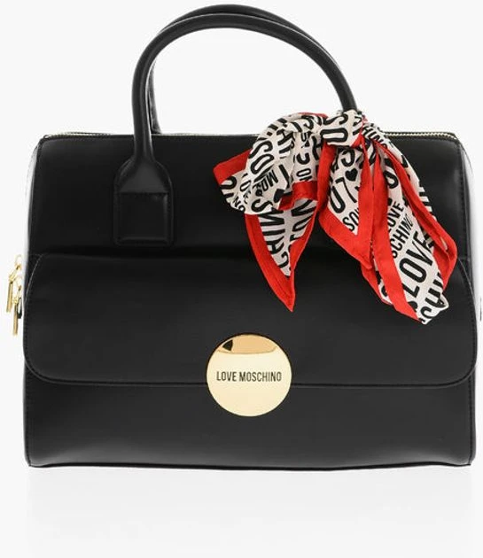 Сумка Moschino LOVE с платком с логотипом из искусственной кожи SIMPLE HOOP