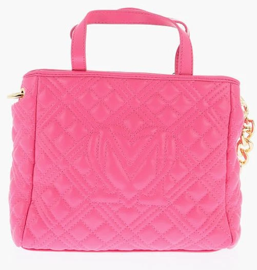 Сумка Moschino LOVE из искусственной кожи с простежкой, мини-сумка с косметичкой в тон