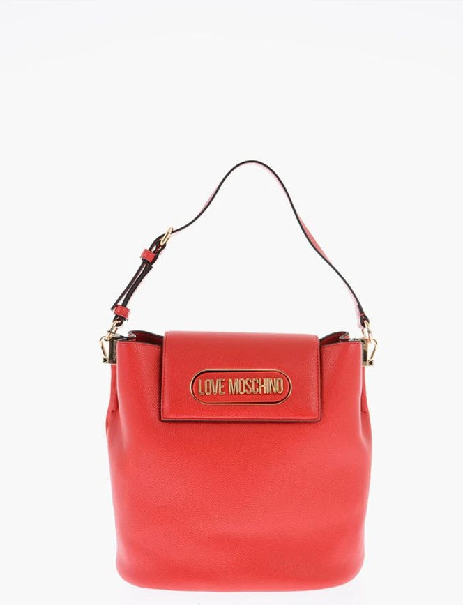 Сумка Moschino LOVE с текстурой из искусственной кожи, сумка-ведро с магнитным замком