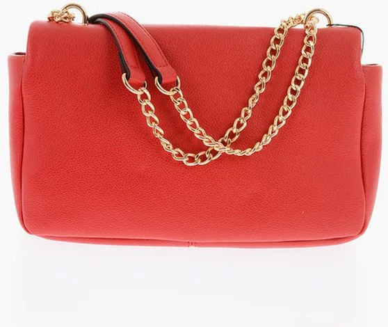 Сумка через плечо Moschino LOVE из фактурной экокожи с золотым логотипом