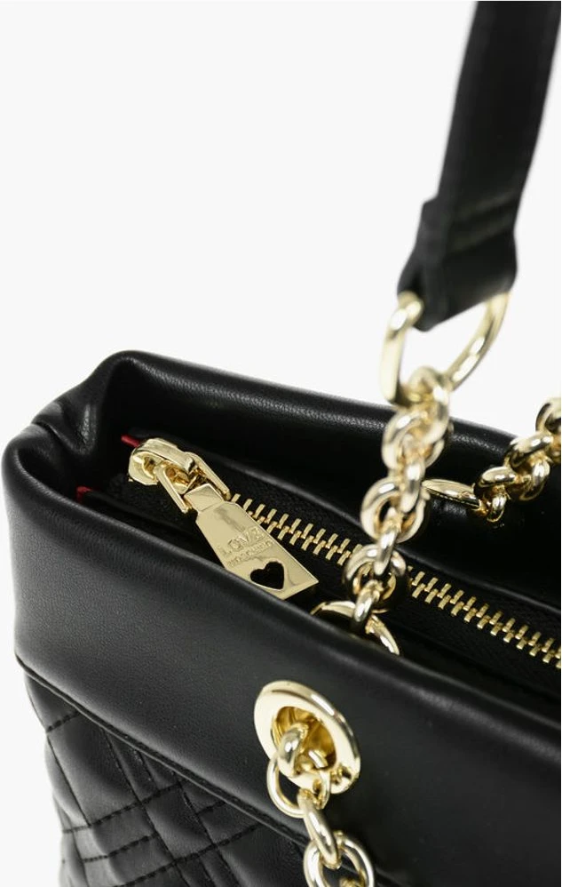 Сумка через плечо Moschino LOVE из стеганой экокожи