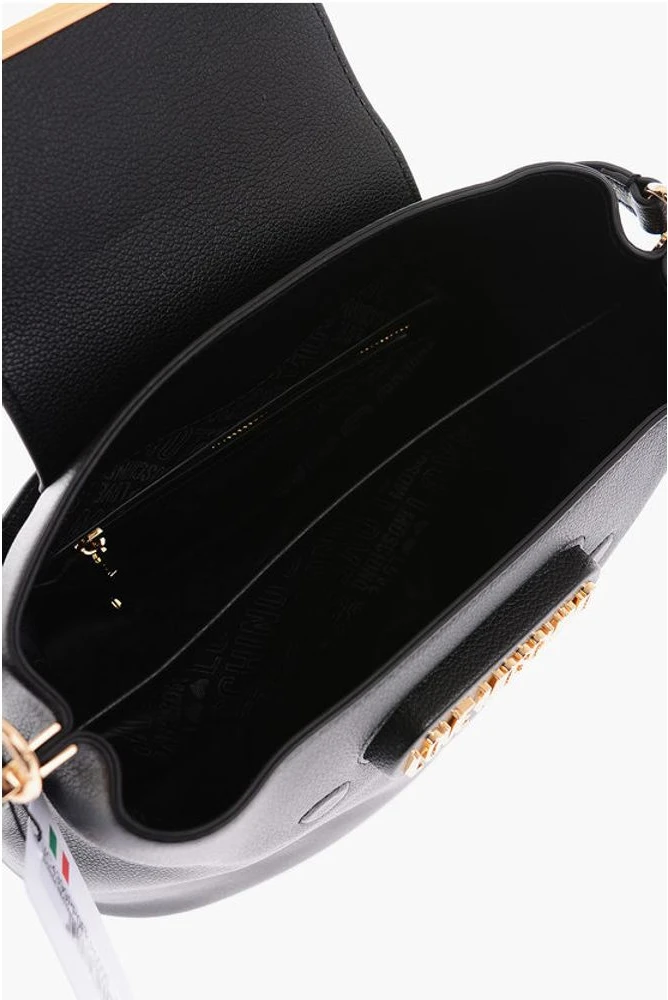 Сумка Moschino LOVE Bucket Bag из текстурированной экокожи с тисненым логотипом