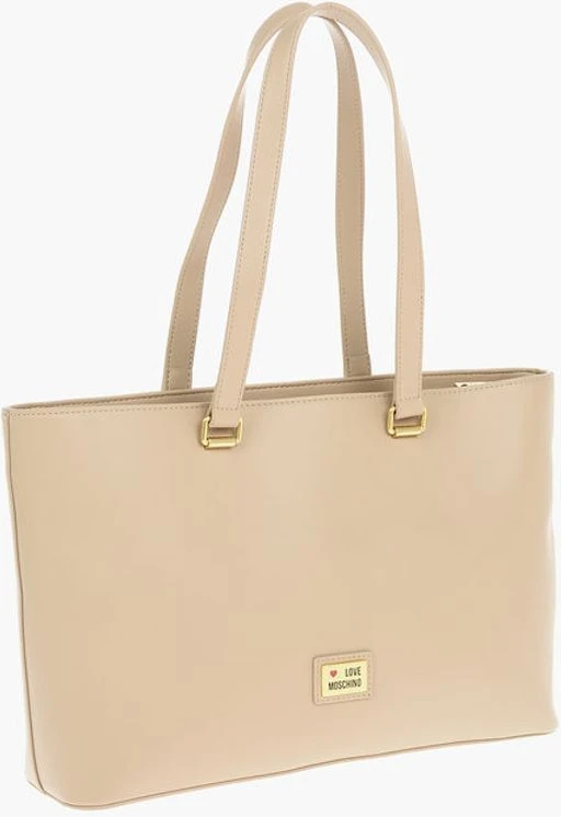 Сумка-тоут Moschino LOVE из искусственной кожи, большая, с передним карманом, модель Tote Bag с клапаном-сердцем