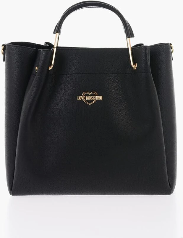Сумка Moschino LOVE Тоут из искусственной кожи с золотистым логотипом