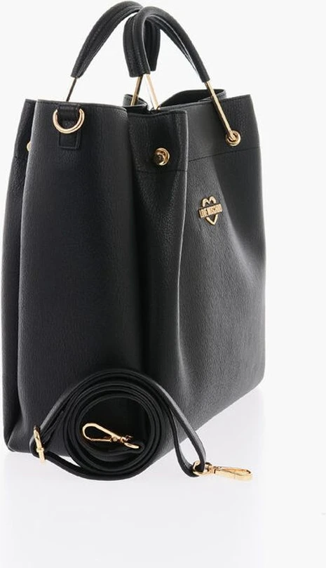 Сумка Moschino LOVE Тоут из искусственной кожи с золотистым логотипом