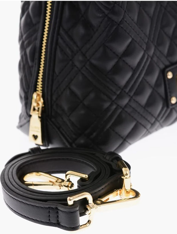 Сумка Moschino LOVE с золотистыми деталями, стеганая сумка из экокожи