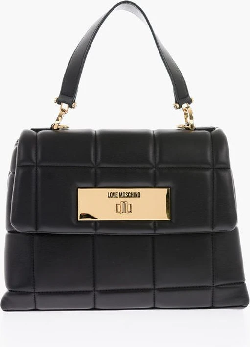 Сумка Moschino LOVE из искусственной кожи с прострочкой и съемным плечевым ремнем