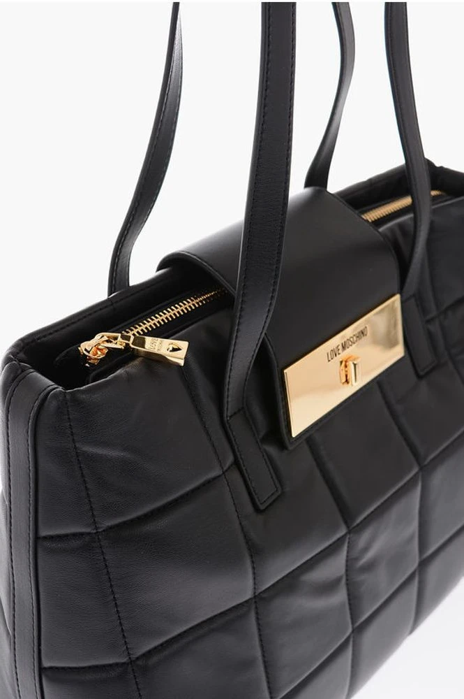 Сумка-тоут Moschino LOVE из стеганой искусственной кожи