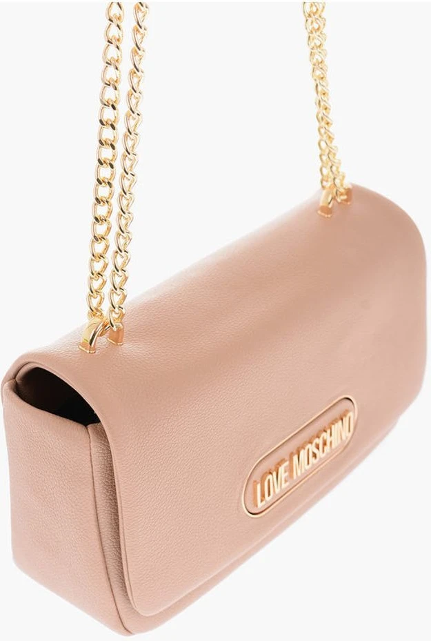 Сумка через плечо Moschino LOVE с тиснением из экокожи с золотистым логотипом