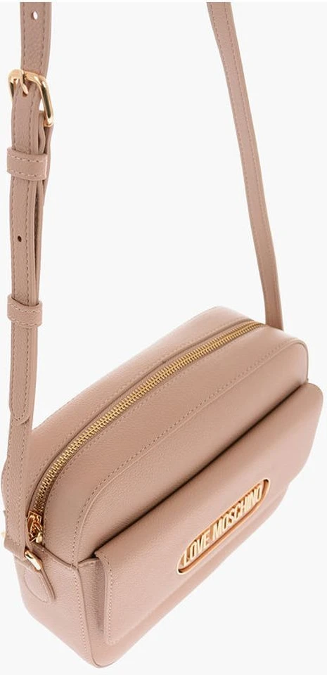 Сумка Moschino LOVE с текстурой из экокожи с клапаном для камеры и максимальным карманом
