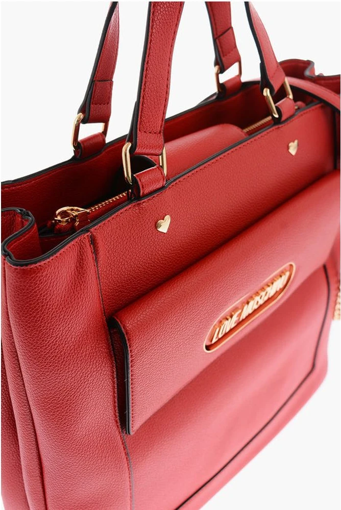 Сумка Moschino LOVE Прямоугольная сумка из экокожи с накладным карманом макси
