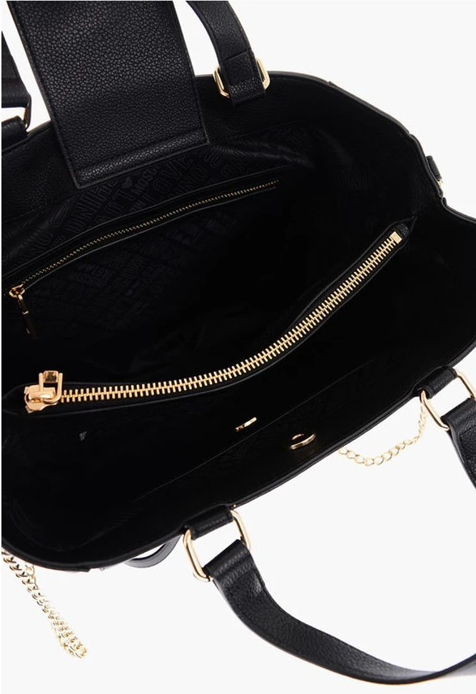 Сумка Moschino LOVE из экокожи прямоугольной формы с накладным карманом Maxi