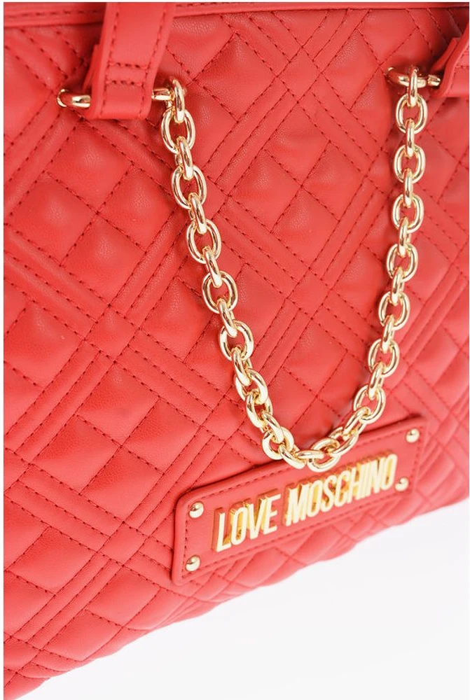 Сумка Moschino LOVE стеганая из искусственной кожи, модель «тоут»