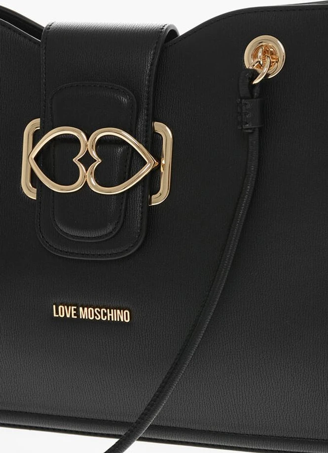 Сумка-тоут Moschino из искусственной кожи с золотистой застежкой