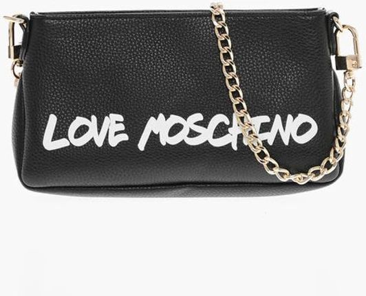 Сумка через плечо Moschino LOVE из текстурированной кожи с принтом в стиле граффити