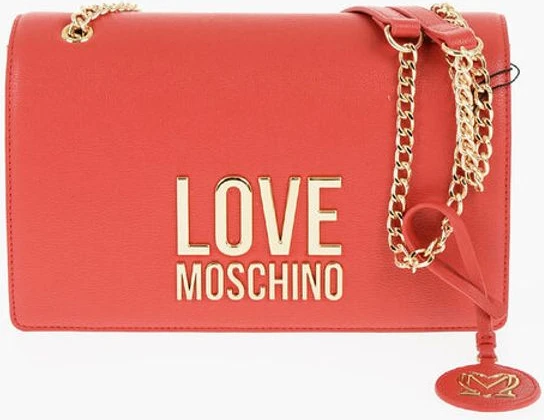 Сумка через плечо Moschino LOVE из искусственной кожи с золотистой фурнитурой