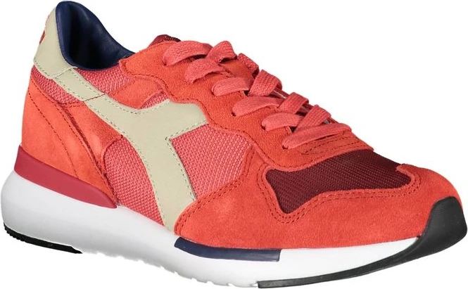 Красные кожаные женские кроссовки Diadora