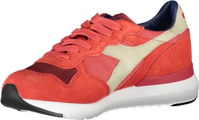 Красные кожаные женские кроссовки Diadora