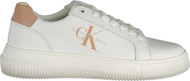Белые кожаные женские кроссовки Calvin Klein