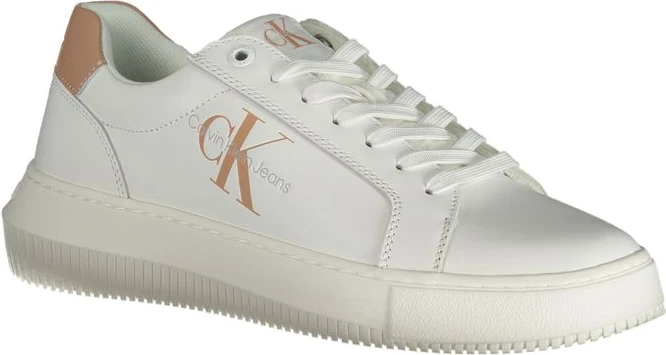 Белые кожаные женские кроссовки Calvin Klein