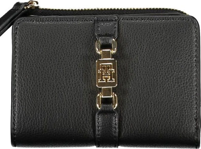 Кошелек Tommy Hilfiger Sleek Black Застежка-молния с отделением для монет