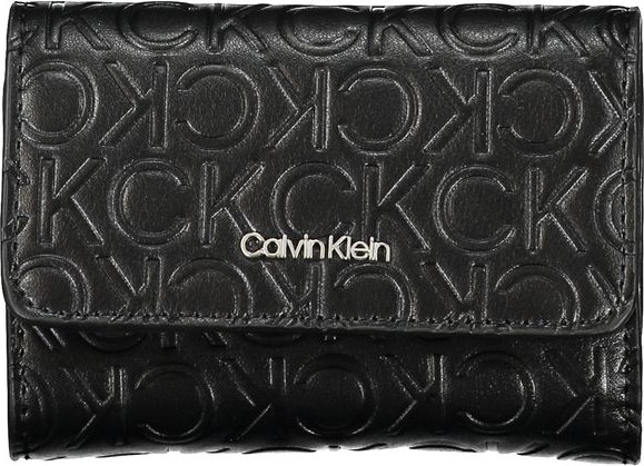 Кошелек Calvin Klein Sleek Black с двумя отделениями