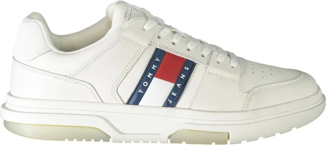 Белые кожаные мужские кроссовки Tommy Hilfiger