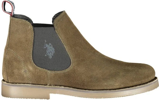 Ботильоны U.S. Polo Assn. Зеленые кожаные мужские