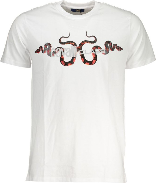 White Cotton T-Shirt Cavalli CLASS