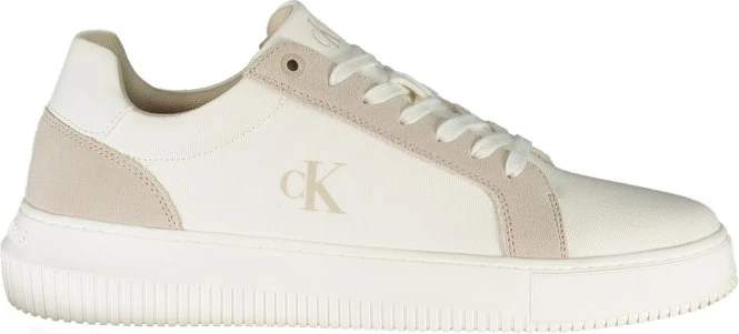 Белые кожаные мужские кроссовки Calvin Klein