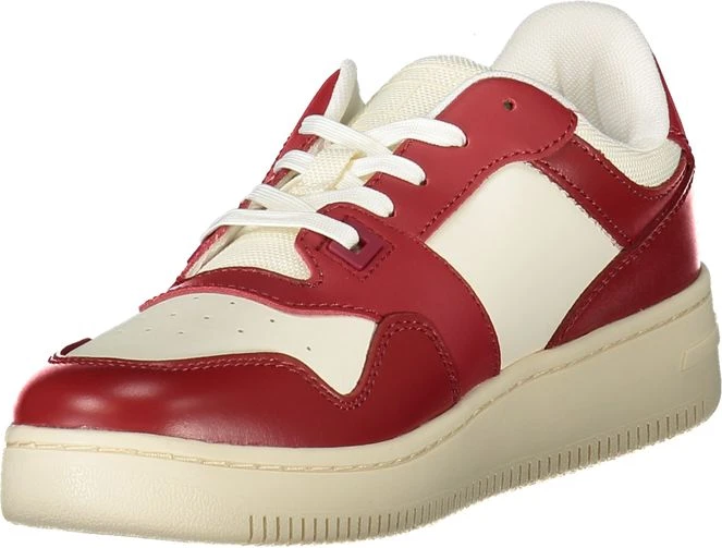 Красные женские кожаные кроссовки Tommy Hilfiger
