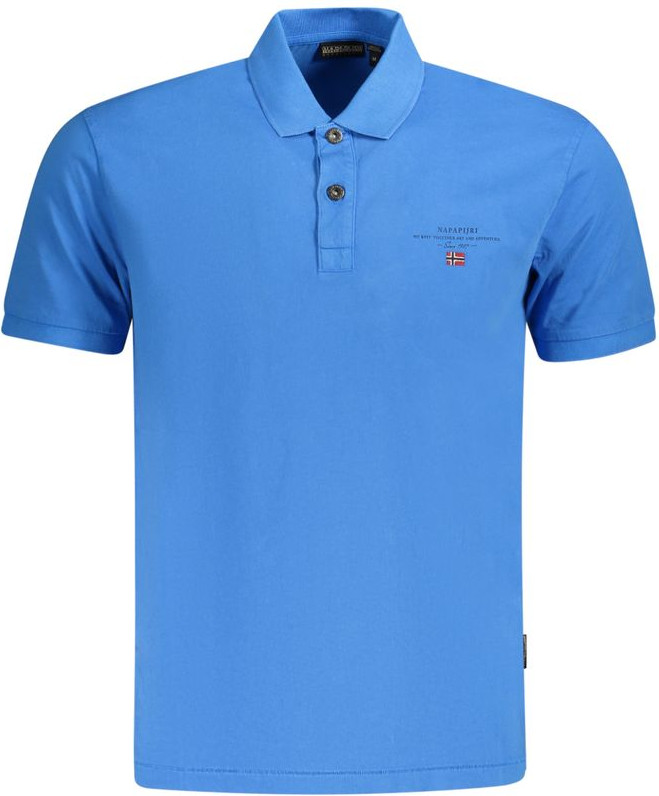 Napapijri Blue Cotton Men Polo Shirt