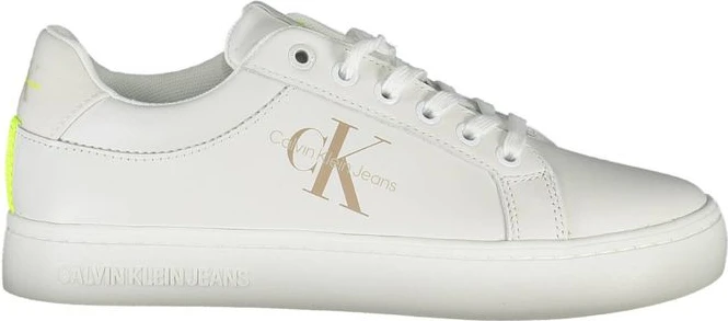 Белые кожаные женские кеды Calvin Klein