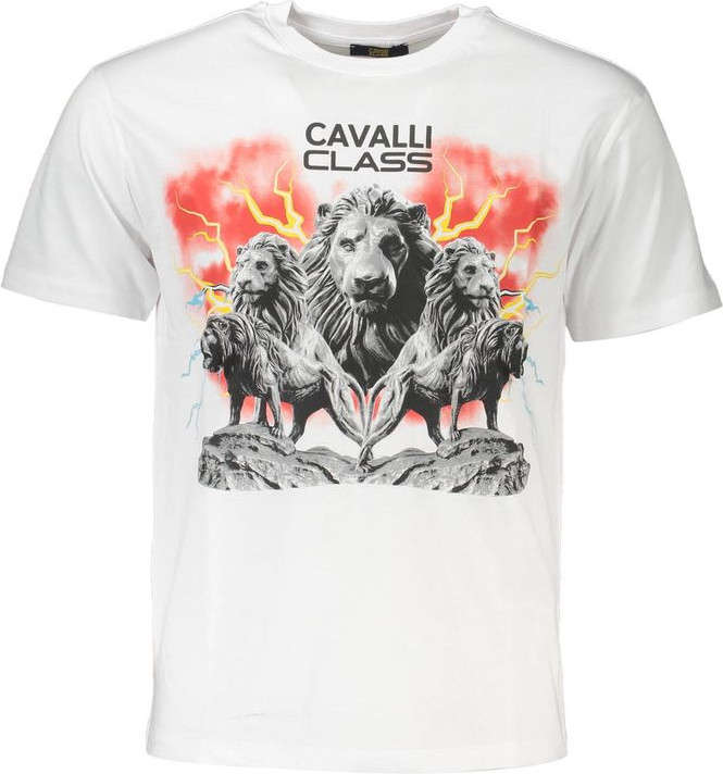 White Cotton T-Shirt Cavalli CLASS