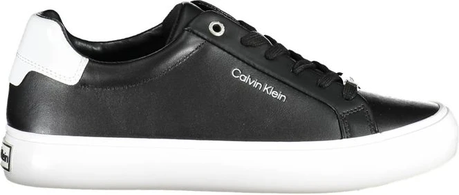 Черные кожаные женские кроссовки Calvin Klein