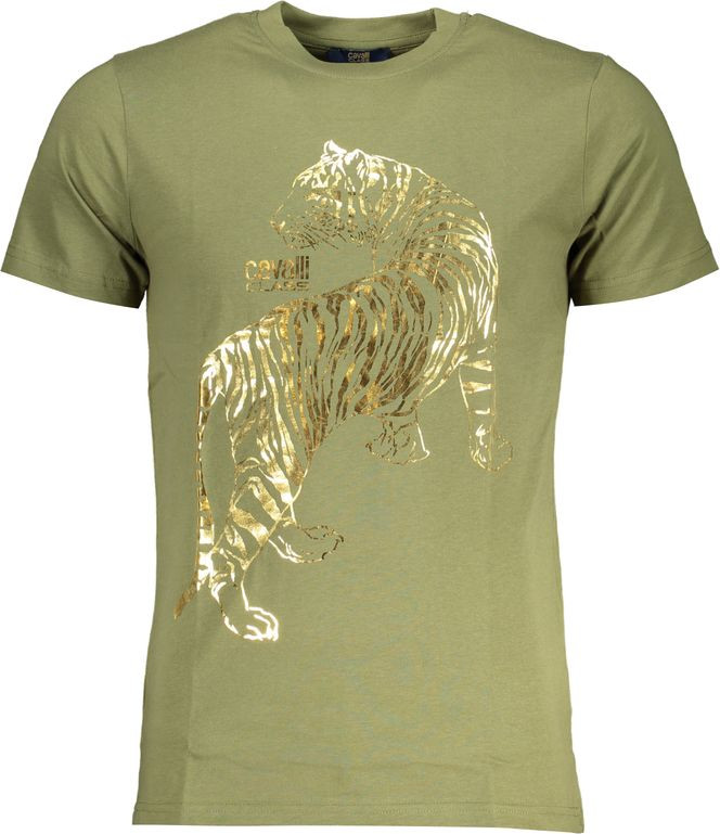 Green Cotton T-Shirt Cavalli Class